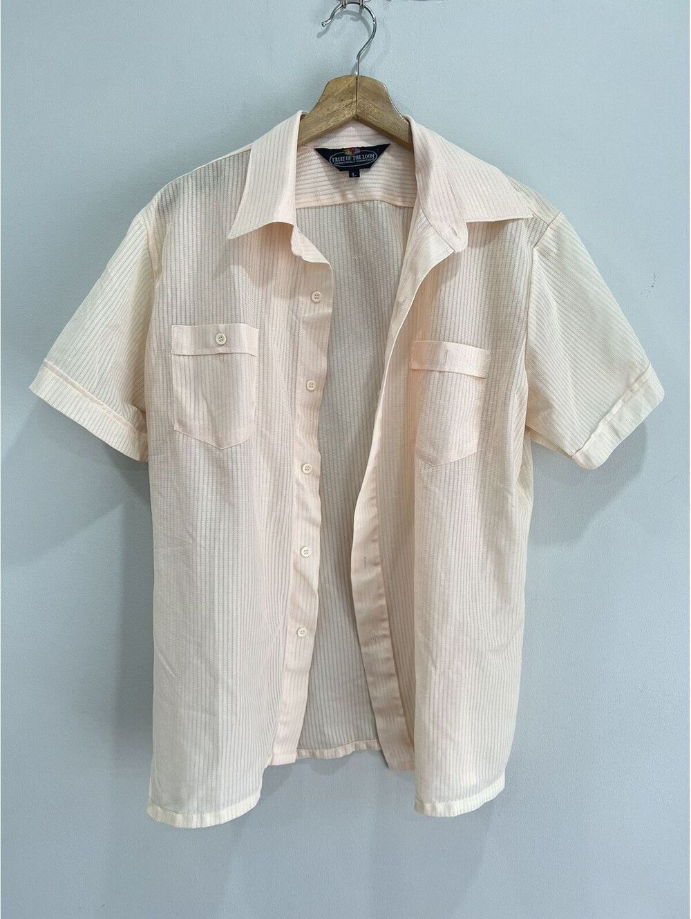 Vintage 80s 90s Fruit Of The Loom Button Up Shirt striped